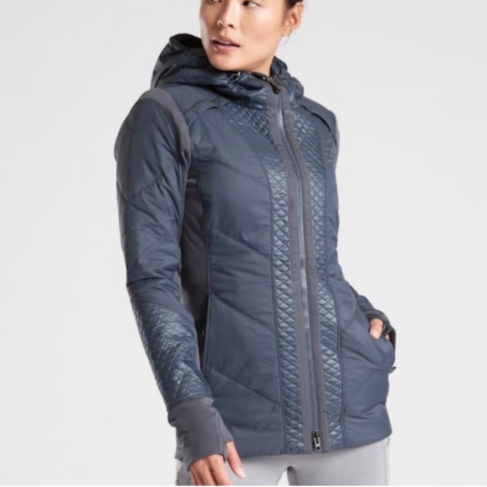 ATHLETA Navy Rock Ridge Primaloft Quilted Jacket